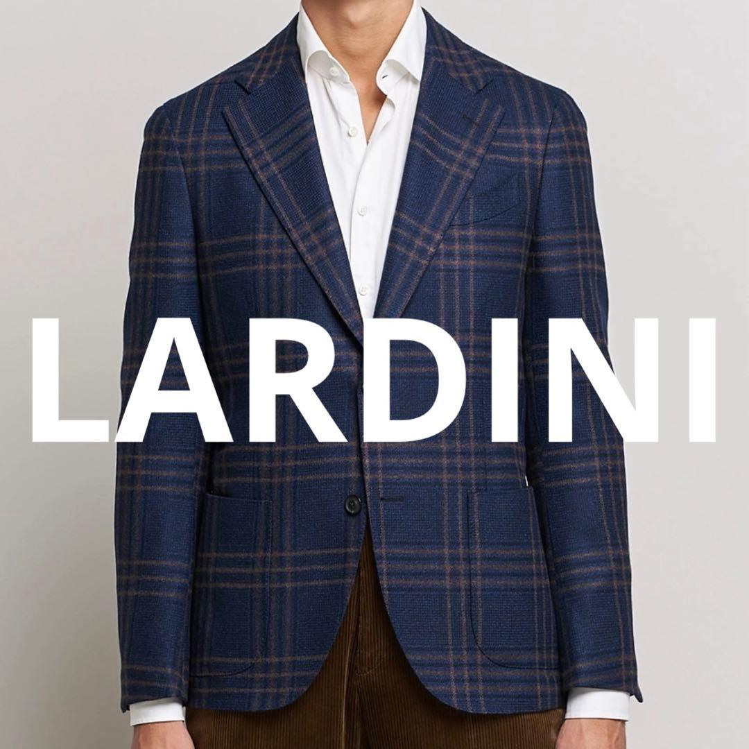 ぶぅ LARDINI ラルディーニ ジャケット ウィンドウペーン 52 紺