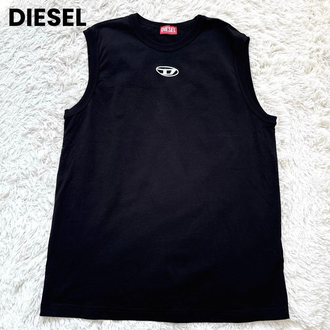 【美品✨】DIESEL ディーゼル オーバルD メタルロゴ タンクトップ XL