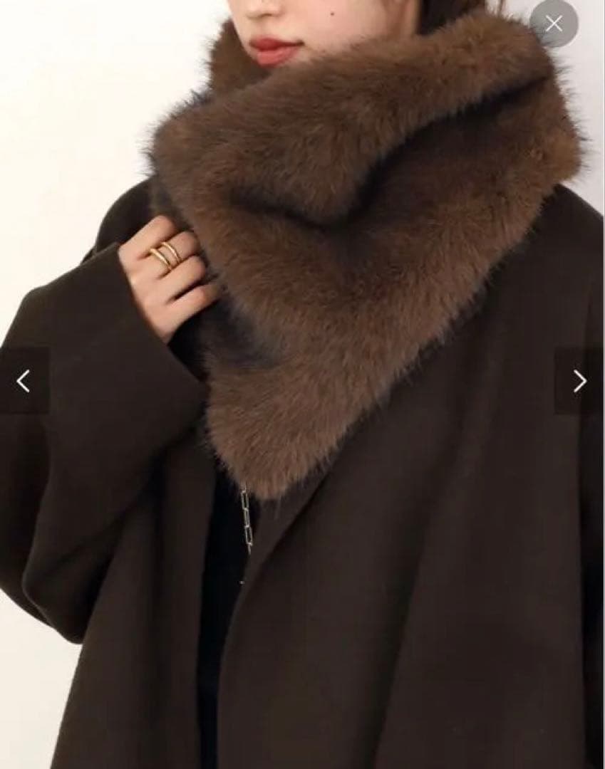 THROW snood ブラウン フリー