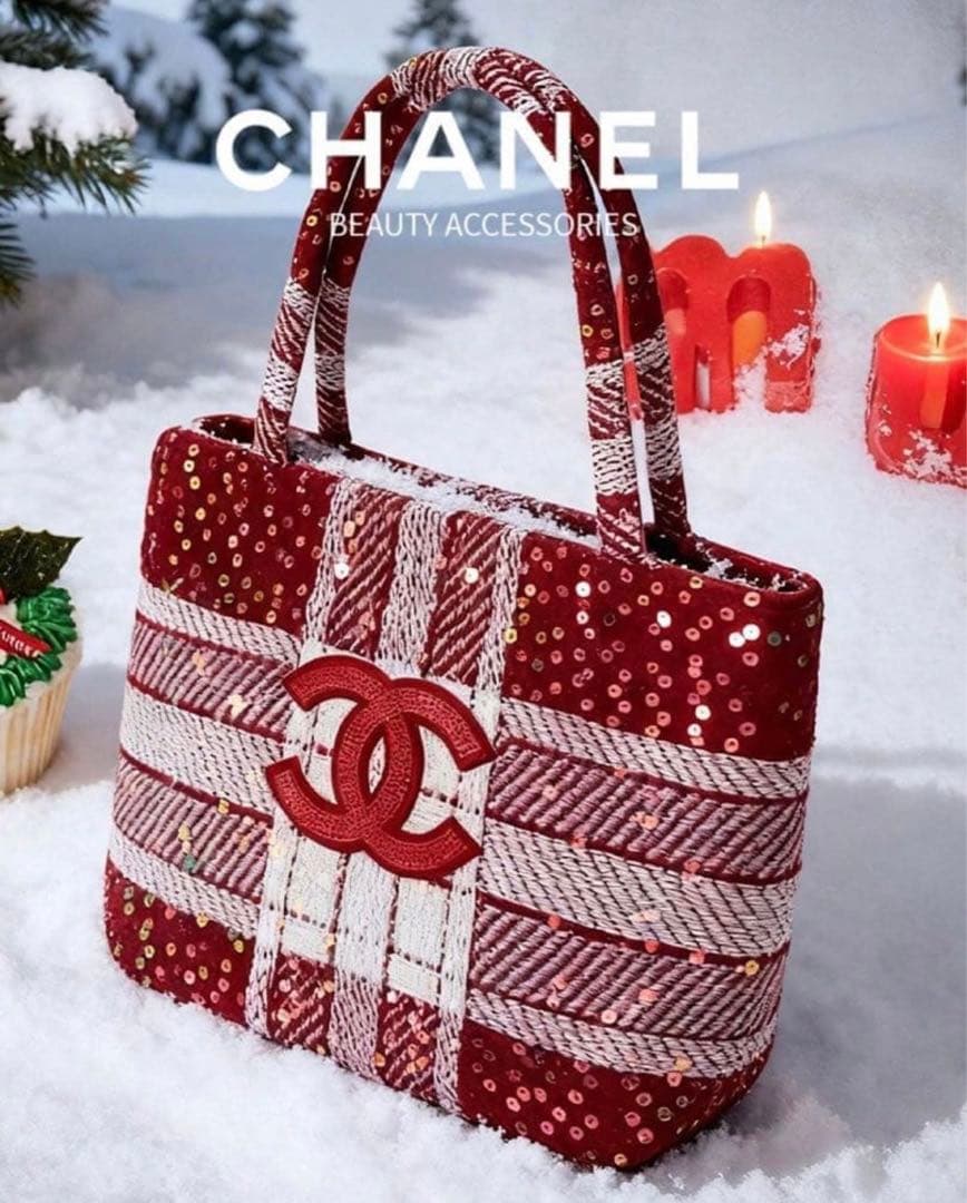 CHANEL トートバッグ シャネルノベルティ　バッグ　ショルダーバッグ　赤　新