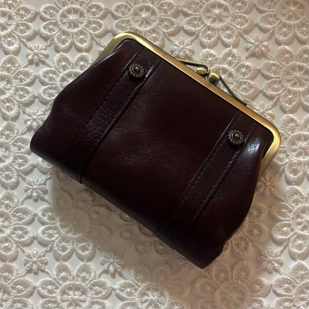 新品 Dakota ダコタ【リードクラシック2】がま口財布 二つ折り財布 チョコ