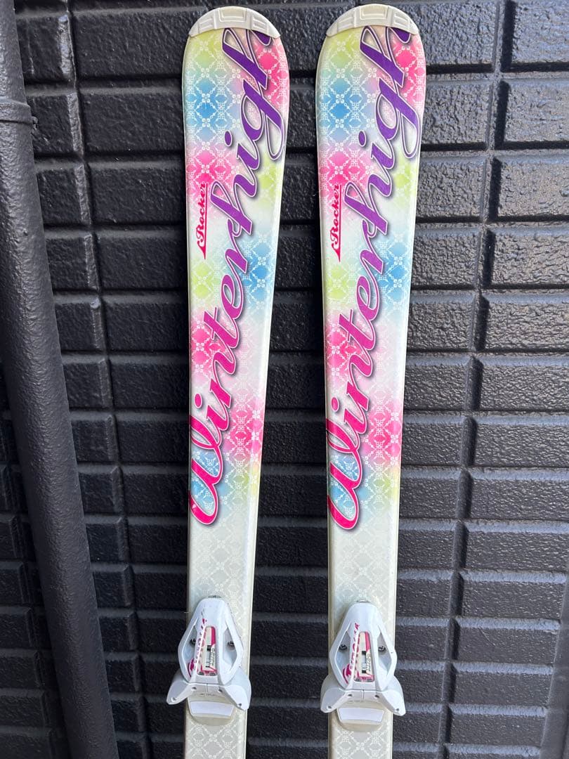 カザマ スキー板145cm ストック、headブーツ付き