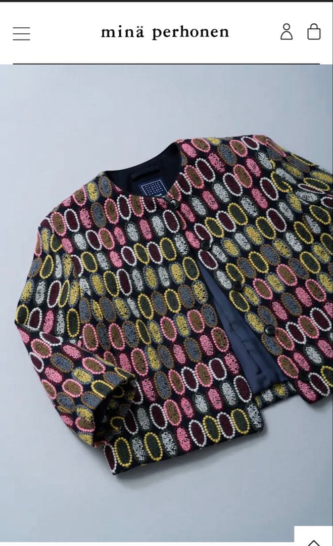 最終価格　ミナペルホネン　タルト　ジャケット　36 新品