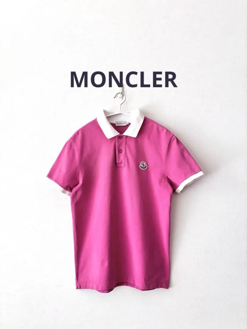 美品　MONCLER モンクレール　ピンク　ポロシャツ　S M