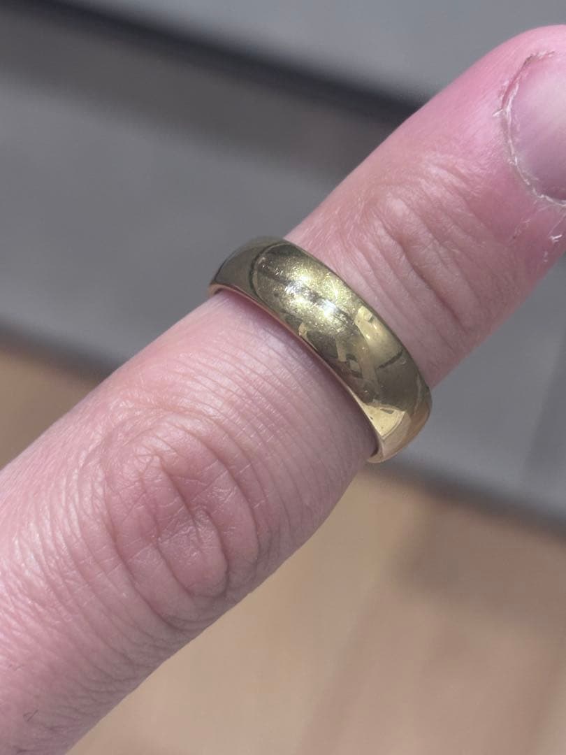 く*ー様 アンティーク 彫金 高彫 金張 シルバーゴールド 指輪。未鑑定