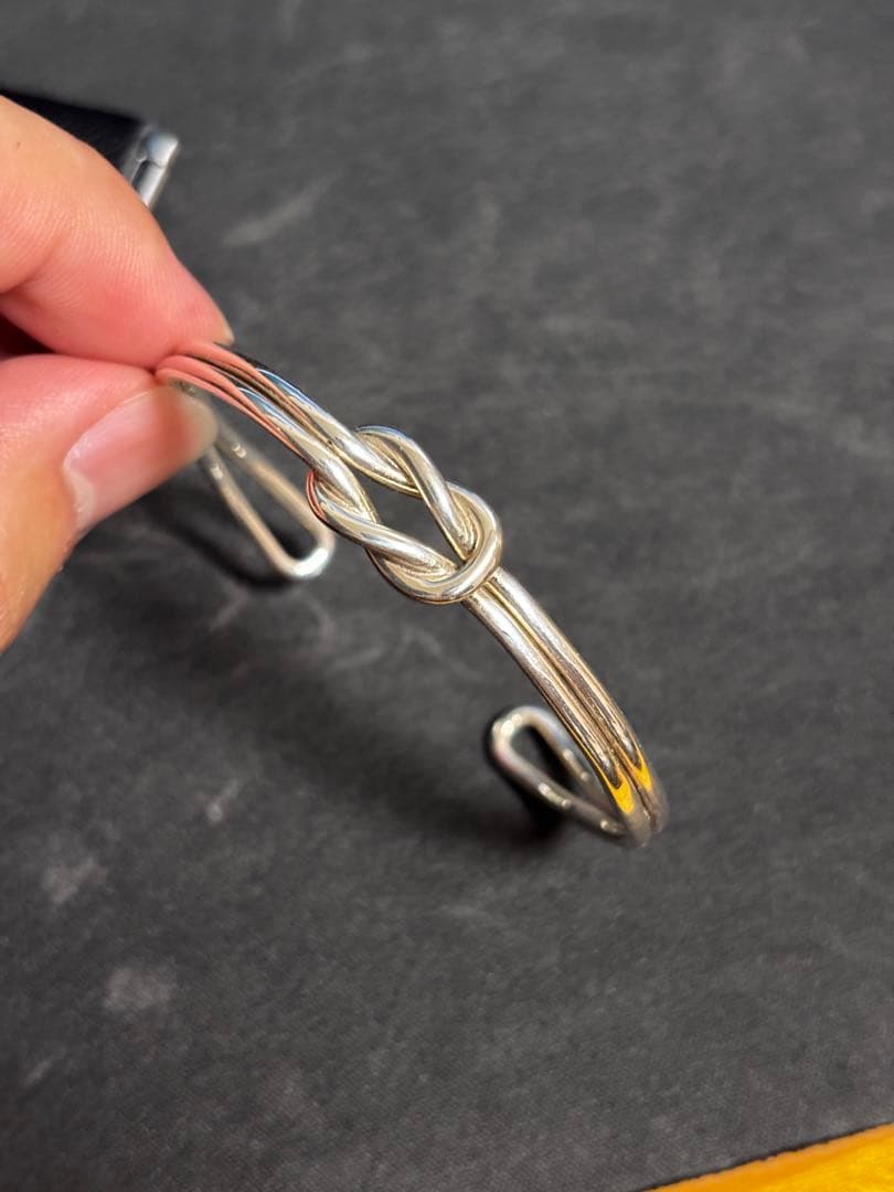 XOLO JEWELRY シルバー バングル　ダブルノット