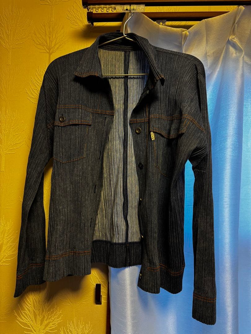 【希少/美品】PLEATS PLEASE デニム転写 レディースジャケット