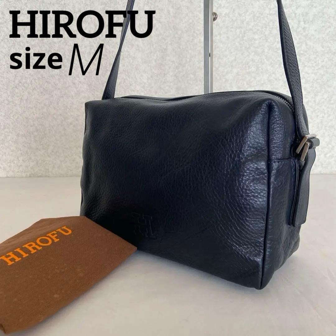 極美品✨ヒロフ ヴィータ レザーショルダーバッグ M 完売品 2way 濃紺