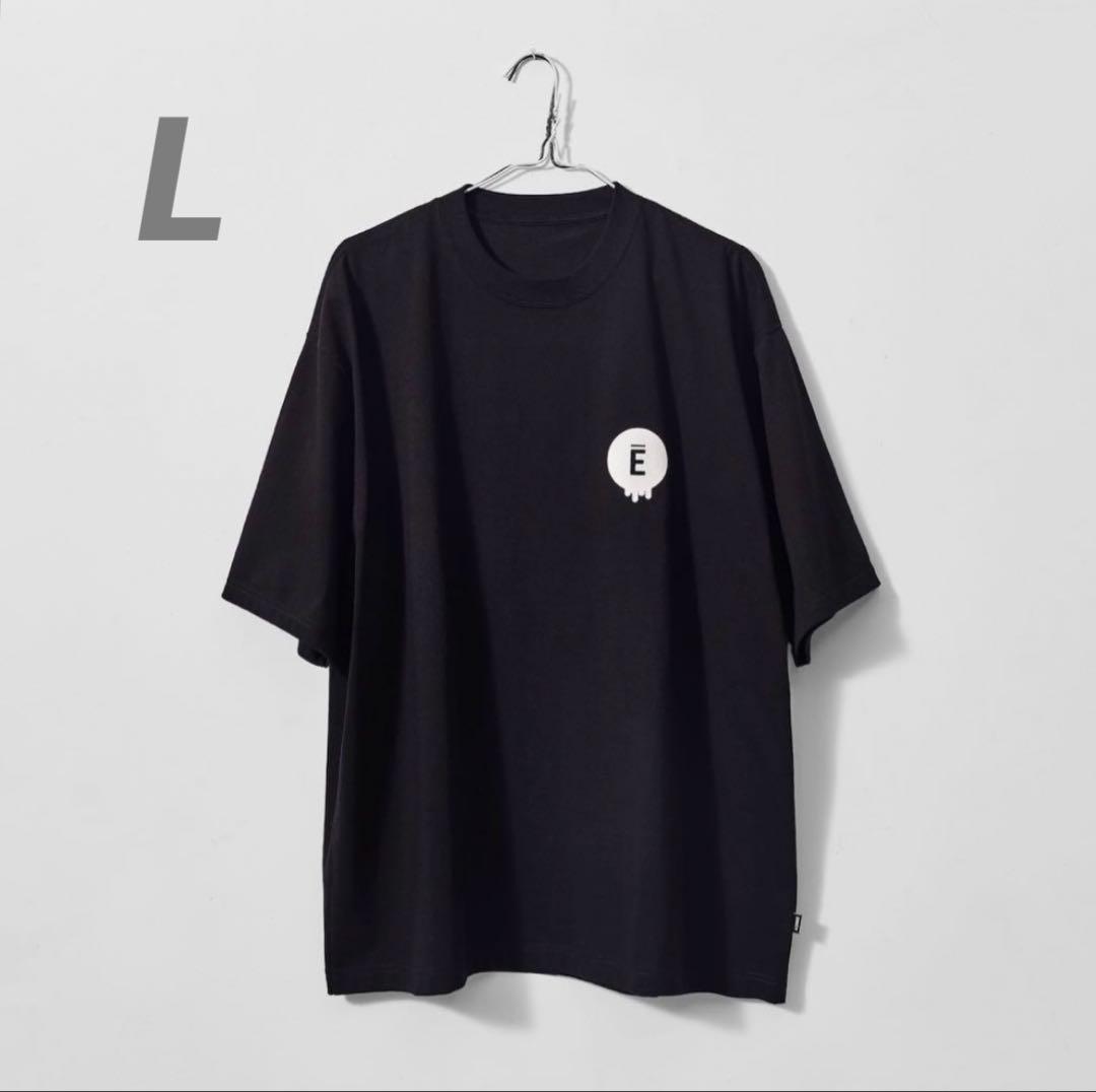 25ss 新品 エンノイ CIRCLE E DRIP T-SHIRTブラック L