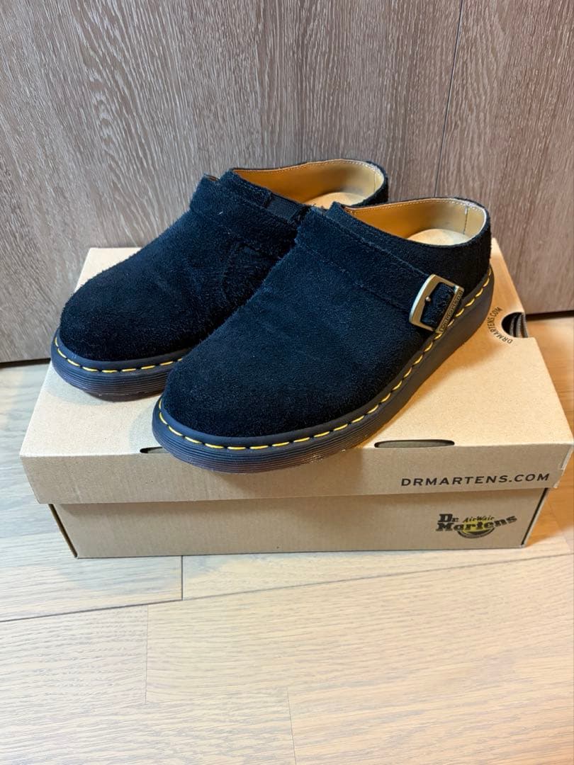 Dr. Martens ブラック サンダル ミュール isham【US7.5】