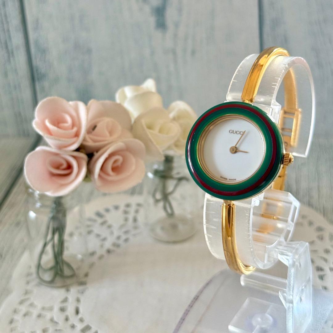 【希少】GUCCI グッチ 腕時計 11/12.2 チェンジベゼル 替えベゼル付