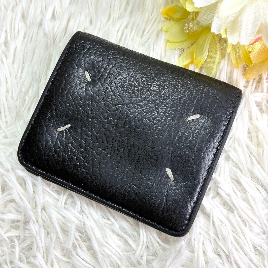 美品✨ マルジェラ 4ステッチ 二つ折り財布 バイフォールド ポッパーウォレット