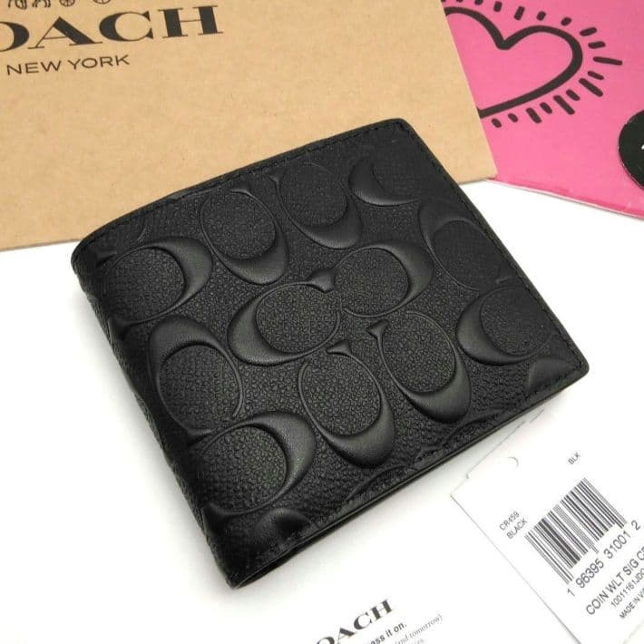 新品　COACH　新作　折り財布　メンズ