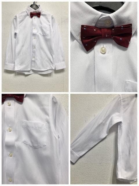 新品☆男の子130紺フォーマルスーツ5点♪蝶ネクタイ入学式卒園式◯G202