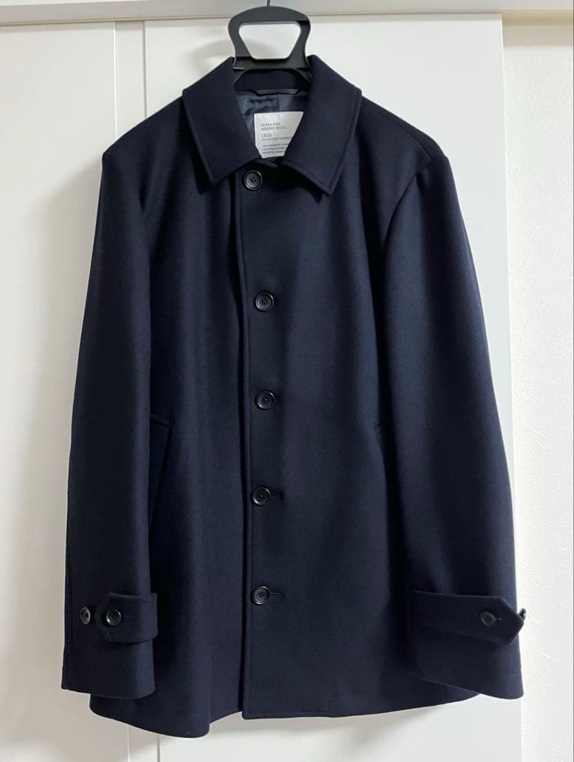 新品SHIPS: スーパー160'Sメリノウール メルトン シングル ピーコート