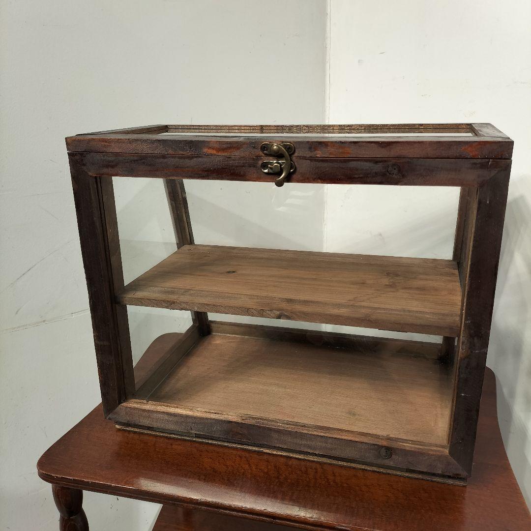 M♦10月SALE ヴィンテージ　ガラスショーケース 　コレクションケース