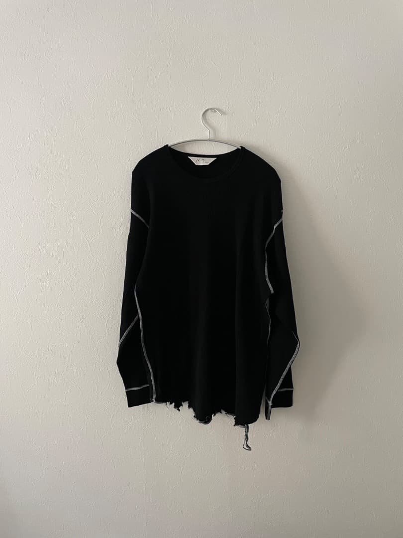 【ANCELLM】25AW DAMAG EWAFFLECREW T-SHIRT