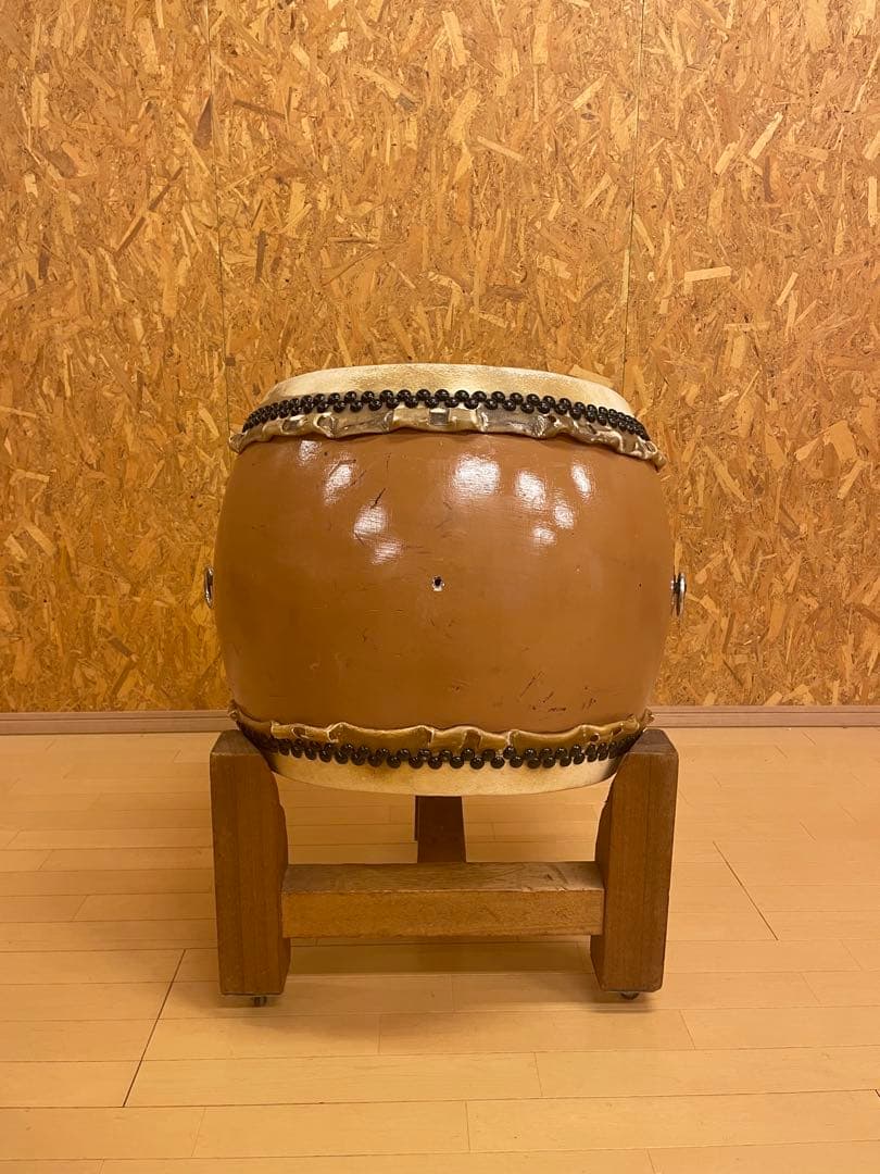 【年内で断捨離ですhaaa様用】値下げ！中古和太鼓　1.8尺相当　台付