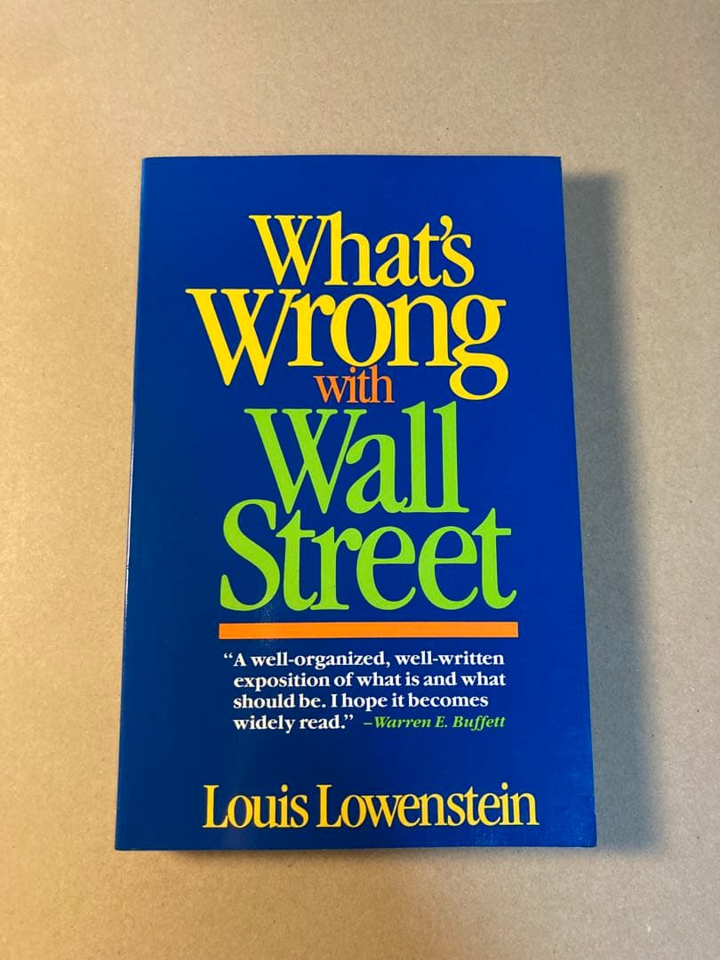 洋書 What's Wrong With Wall Street