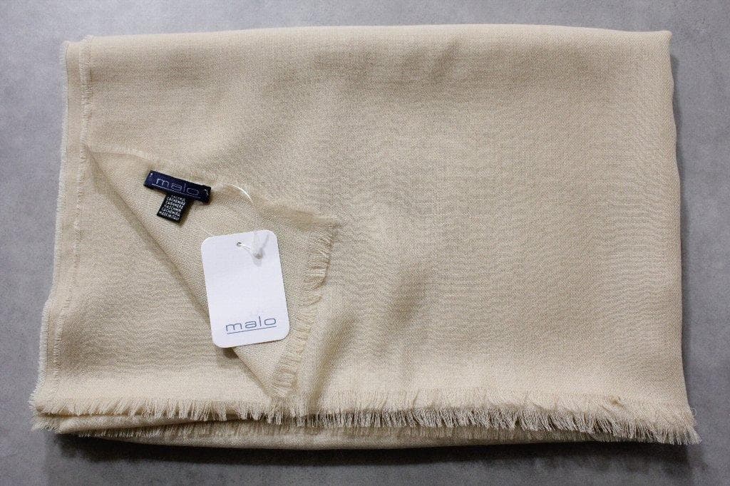 malo★新品6万円マーロ 極上カシミア100％ガーゼ大判ストール クリーム