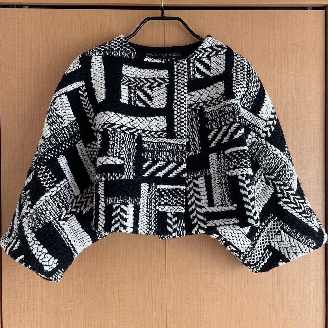 ADORE / アドーア コクーンノーカラーショートジャケット　サイズ38